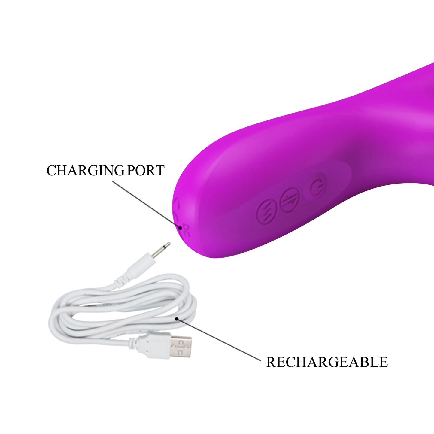 Rabbit Vibrator 'Reese' (Purple) - Redshoe - Essentials for her - Pleasures for Both 2