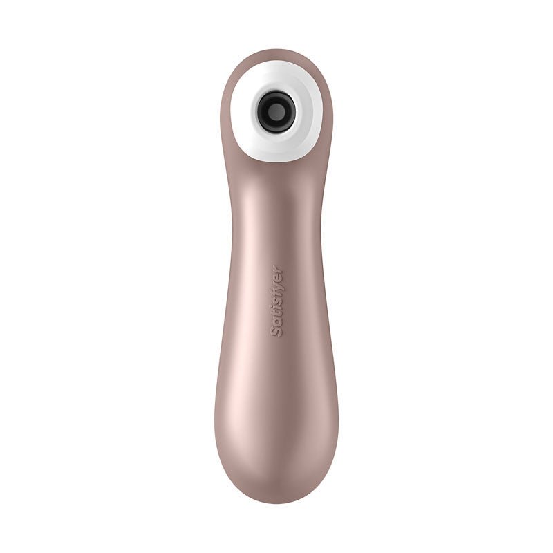 Satisfyer Pro 2+ Rose Gold Clitoral Stimulator front view 2