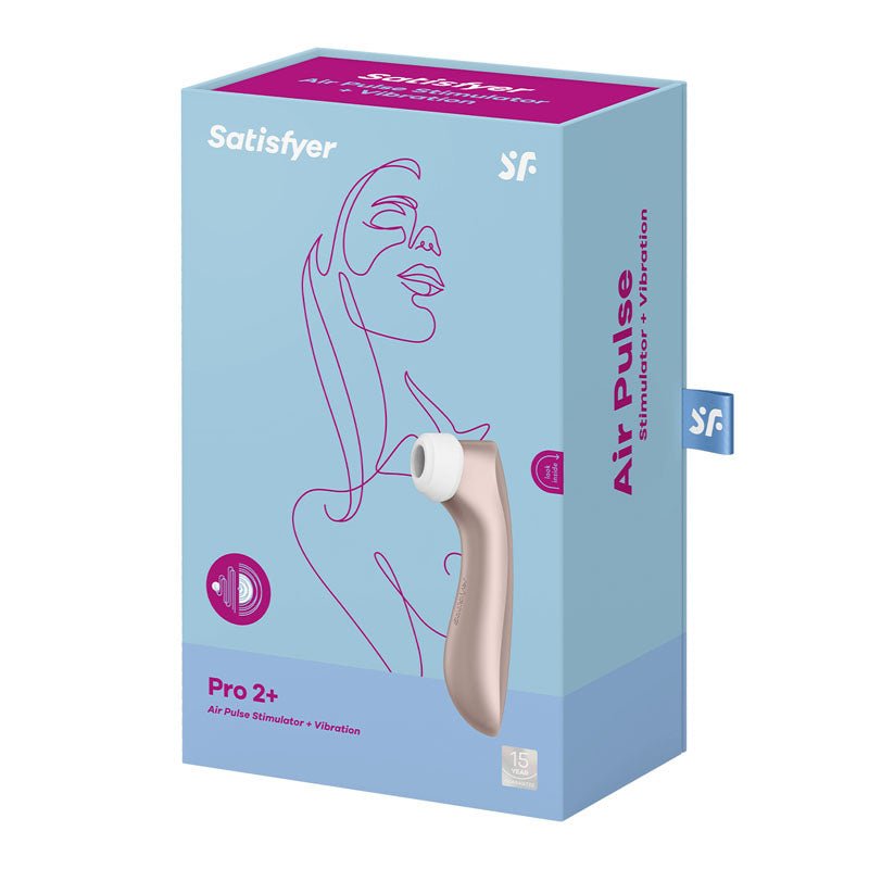 Satisfyer Pro 2+ Rose Gold Clitoral Stimulator packaging 2