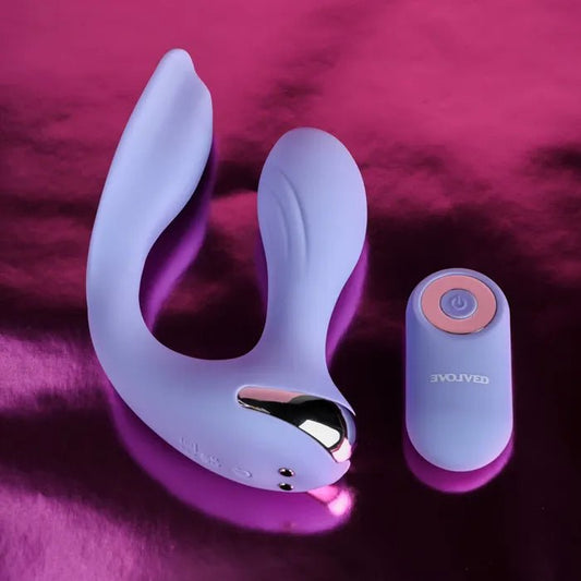 Evolved EVERY WAY PLAY Wearabe Vibrator rear view with remote control