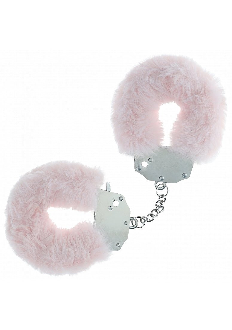 Ouch! Heavy - Duty Fluffy Handcuffs (Powder Pink) - Sweet, soft, and just a little bit sinful. - redshoe.com.au