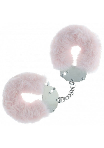 Ouch! Heavy - Duty Fluffy Handcuffs (Powder Pink) - Sweet, soft, and just a little bit sinful. - redshoe.com.au
