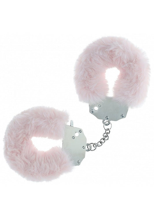 Ouch! Heavy - Duty Fluffy Handcuffs (Powder Pink) - Sweet, soft, and just a little bit sinful. - redshoe.com.au