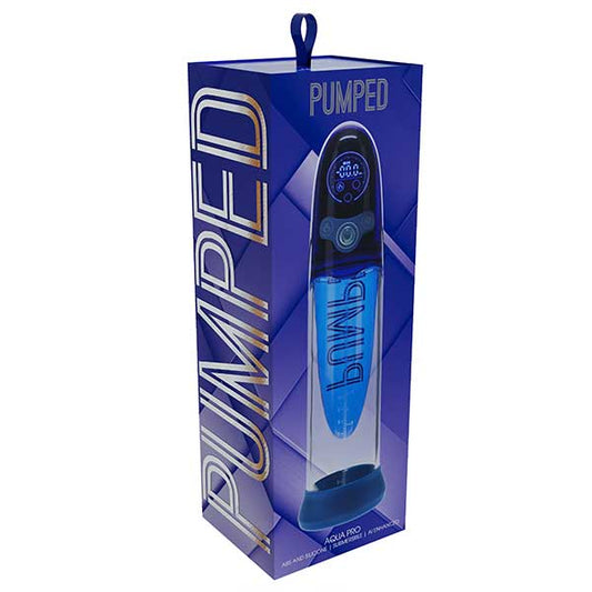 PUMPED Aqua-Pro Submersible Automatic AI Enabled Male Masturbator Blue Redshoe - Essentials for her - Pleasures for Both