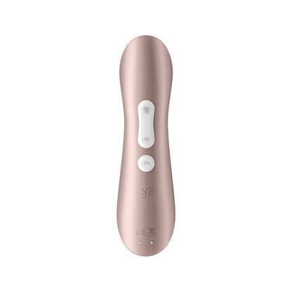 Satisfyer Pro 2+ Rose Gold Clitoral Stimulator rear view with controls