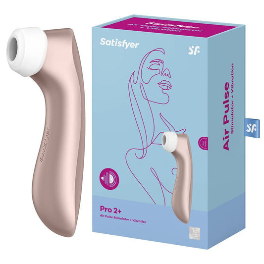Satisfyer Pro 2+ Rose Gold Clitoral Stimulator in packaging white background World No 1 Seller!