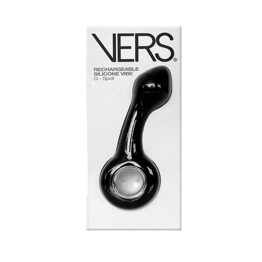 VERS Rechargeable waterproof Silicone G Spot black Vibe in package